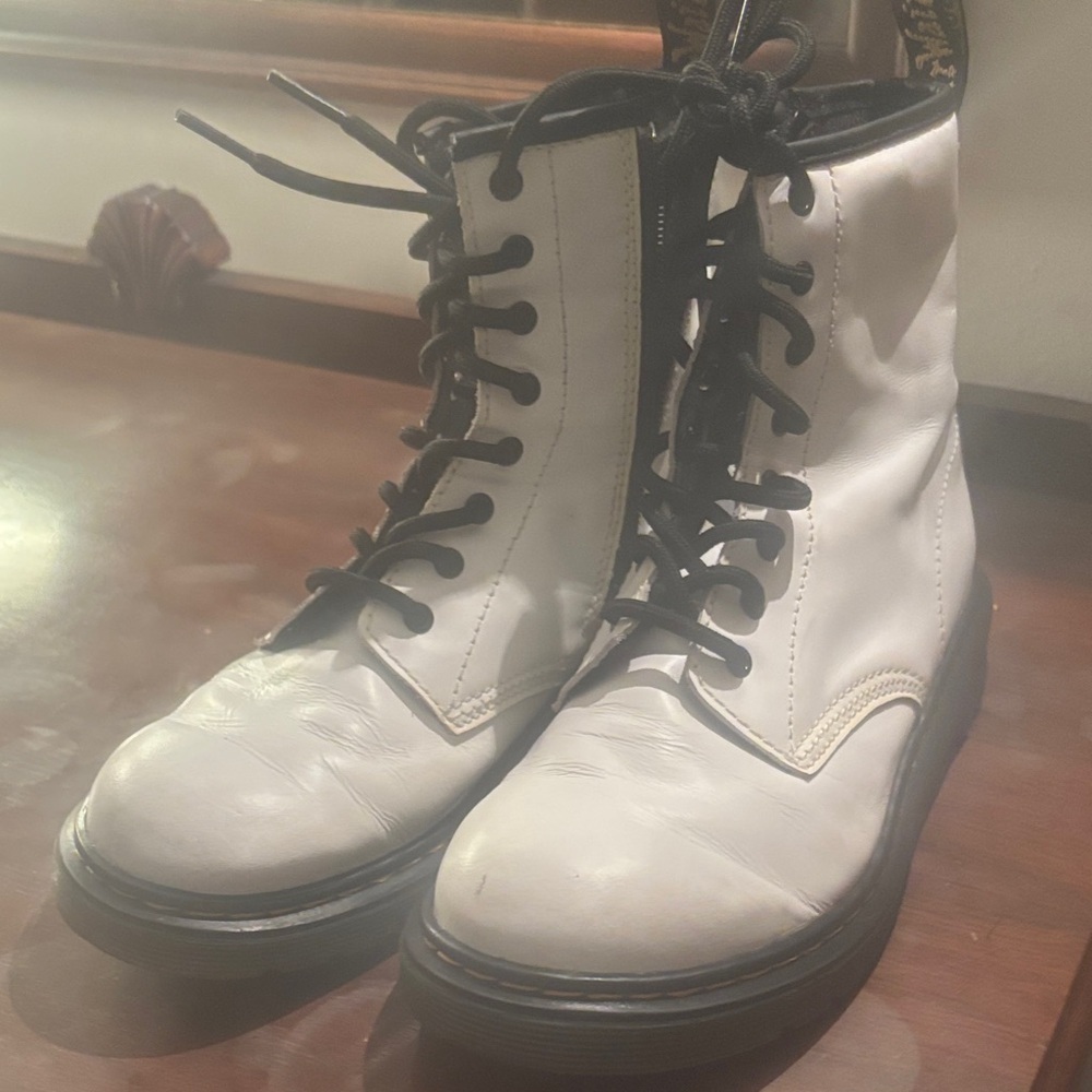 Dr. Martens White Combat Boots - Picture 8 of 12